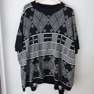 H&M Conscious Fine Knit Southwest Poncho Sweater